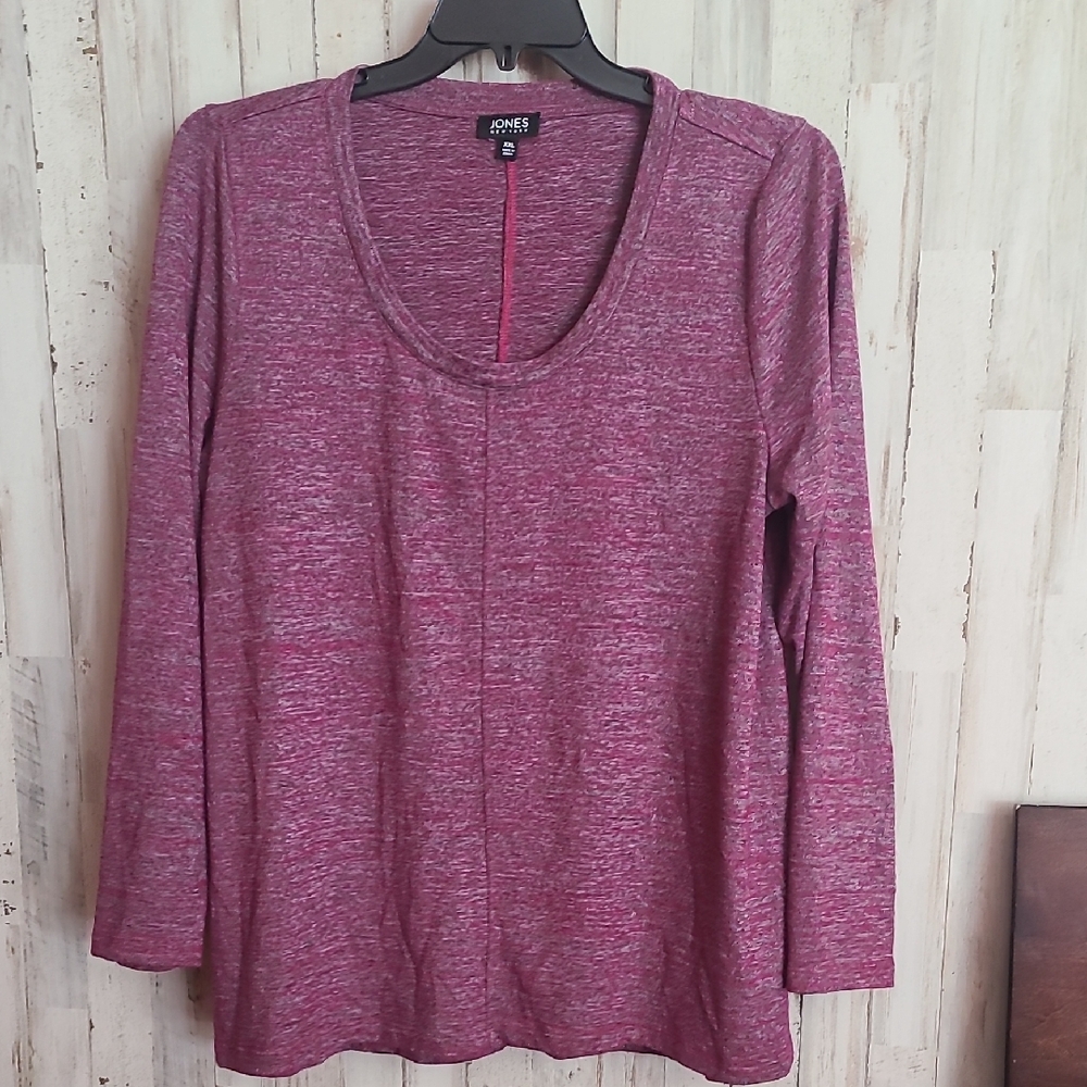 Jones New York Women's Berry Long Sleeve Tee